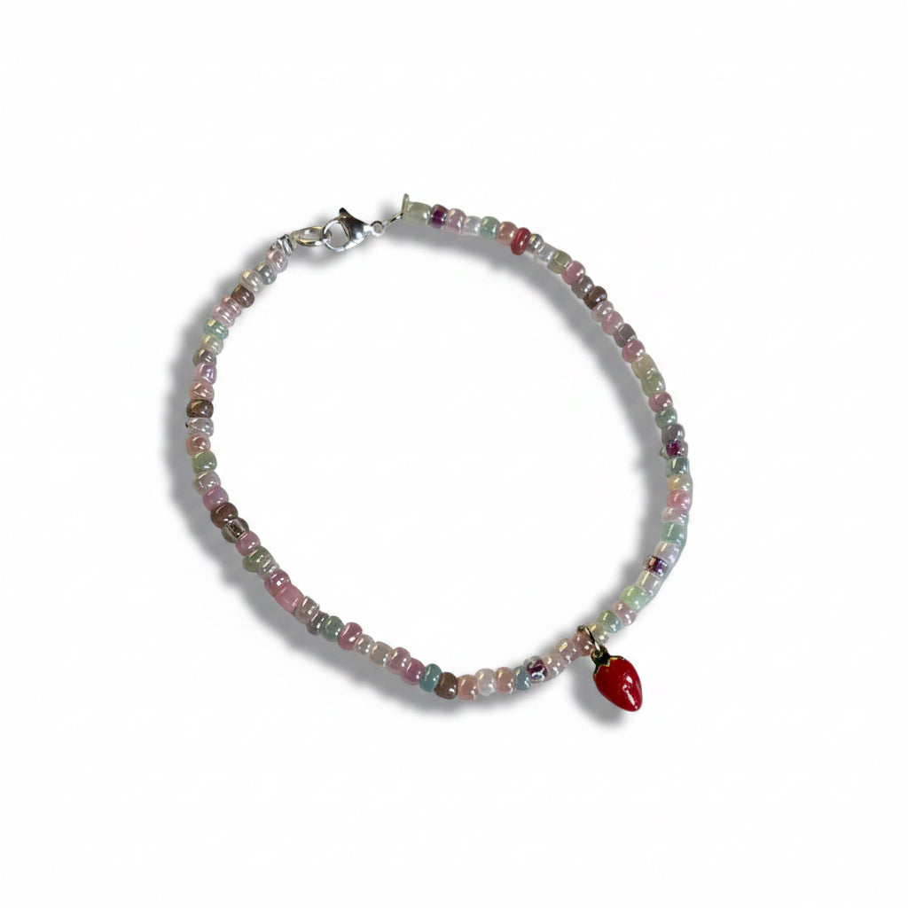 Bracelet de cheville Fraise nacrée