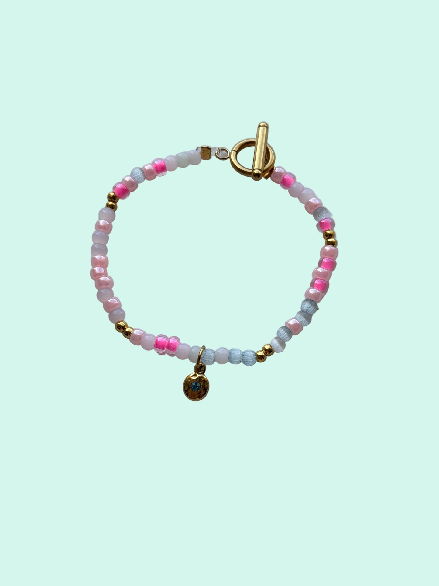 Bracelet Médaillon Rose