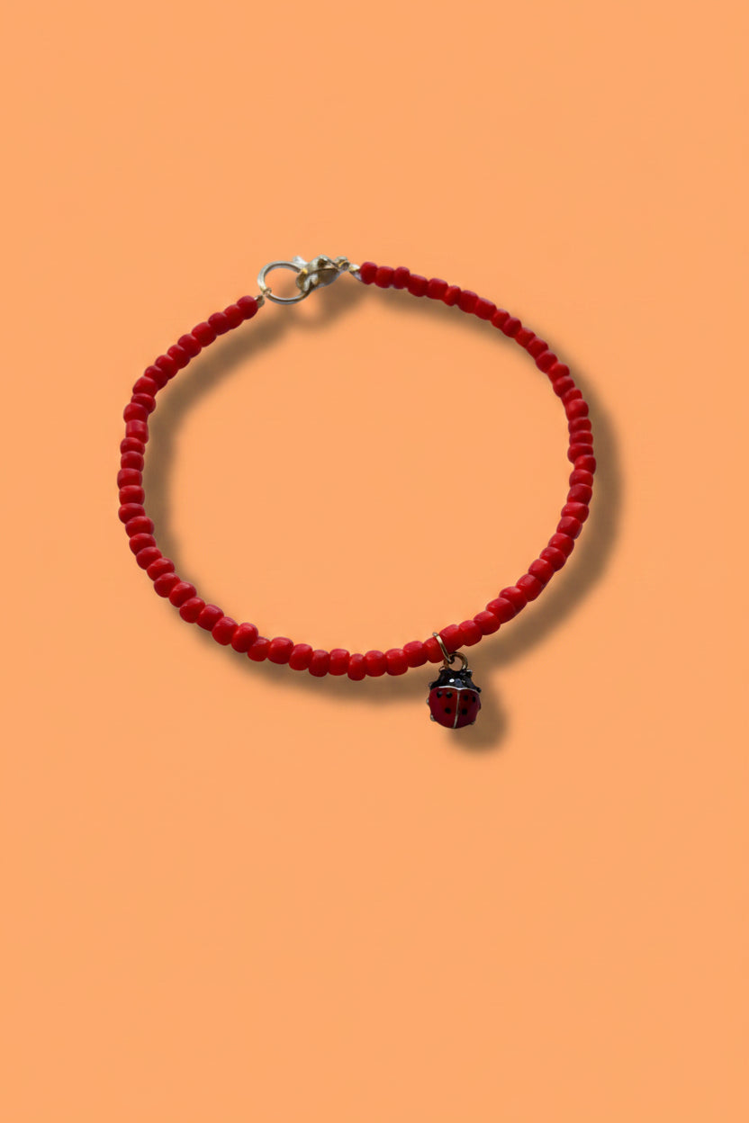 Bracelet de cheville - coccinelle